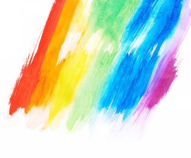 Gradiente de arco iris creado con trazos de pintura