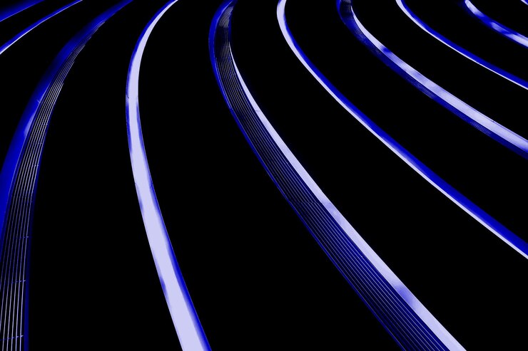 Foto gradiente azul medianoche diseño de fondo geométrico 3d abstracto