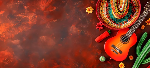 Gradiente Cinco de mayo espacio de copia fondo fondo para el diseño saludos Cinco de Mayo