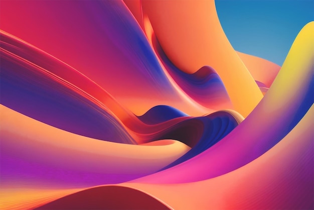 gradiente de colores paisaje digital