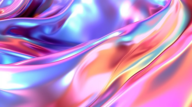 gradiente de arco-íris iridescente holográfico suave Ai Generativo