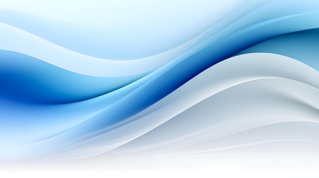Gradiente de ondas azuis com sombra branca para desktop