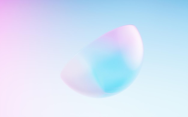Gradiente de geometría transparente de fondo renderizado en 3D