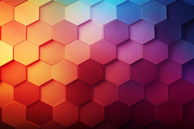 Foto gradiente hexágono abstracto formas de fondo de la imagen
