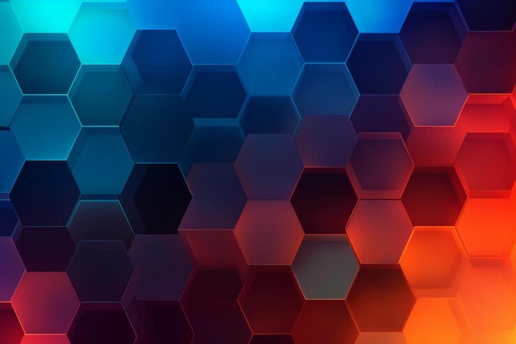 Foto gradiente hexágono abstracto formas de fondo de la imagen