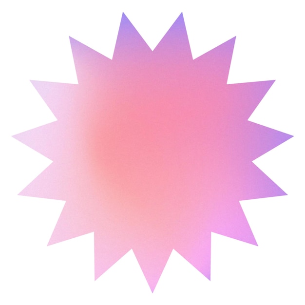 Gradiente PNG insignia de estallido de estrellas púrpura fondo transparente