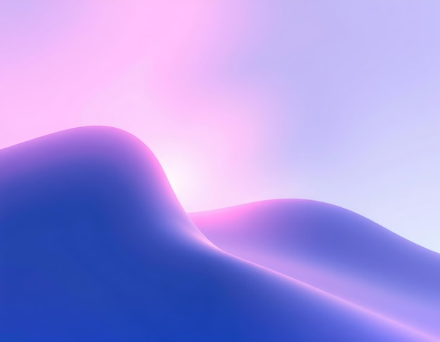 Gradiente púrpura y azul abstracto con curvas suaves