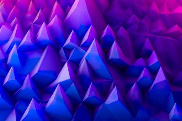 Gradiente roxo Ilustração abstrata Triângulo 3D Fonte Arte de Computador Design Template AI Generative