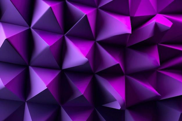 Gradiente roxo Ilustração abstrata Triângulo 3D Fundo Arte de Computador Design Template AI Generative