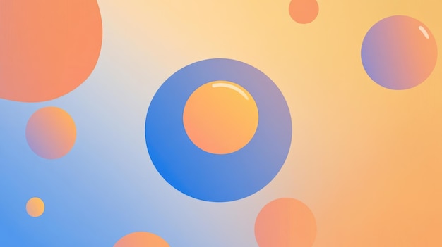 Gradiente suave colores azul naranja transiciones fondo blanco