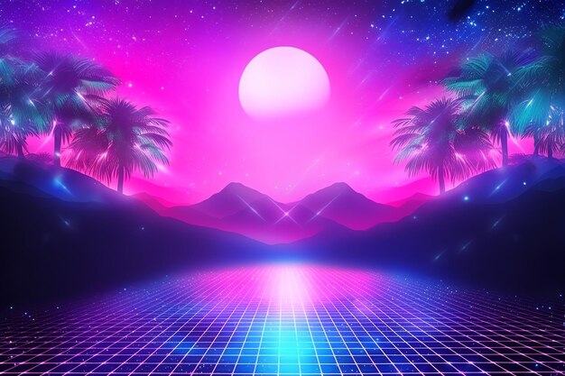 Gradiente vaporwave disco party cabeçalho do twitter