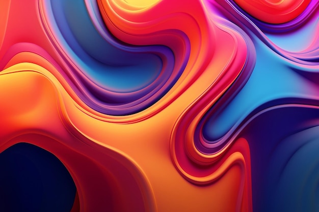 Gradiente vibrante Líquidos coloridos dinámicos IA generativa