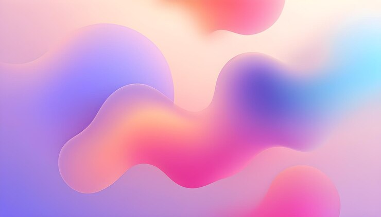 Foto gradientes de desenfocamiento de formas abstractas imagen de fondo ia