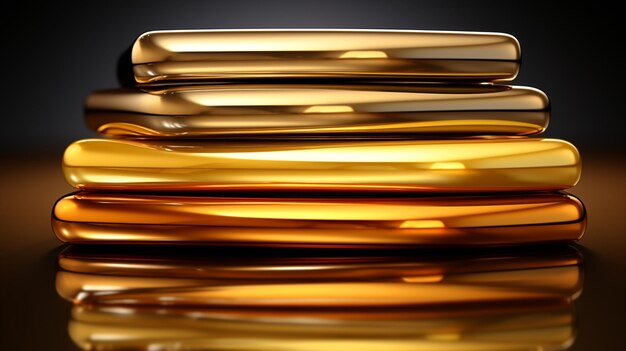 Foto gradientes de oro amarillo conjunto de gradientes metálicos