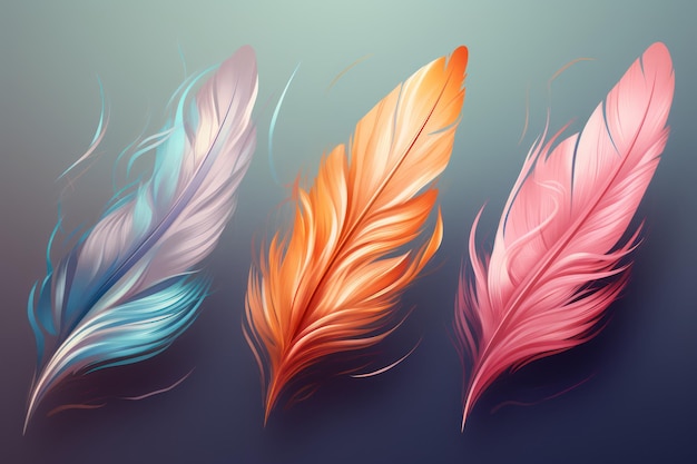 Gradientes suaves con plumas flotantes