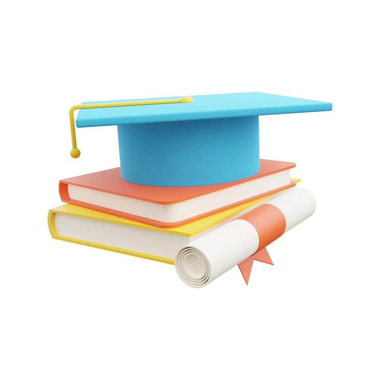 Graduação de ícone de ilustração de renderização 3D