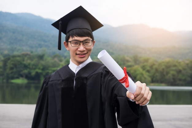 Graduación, estudiante, comienzo, universidad, grado, concepto