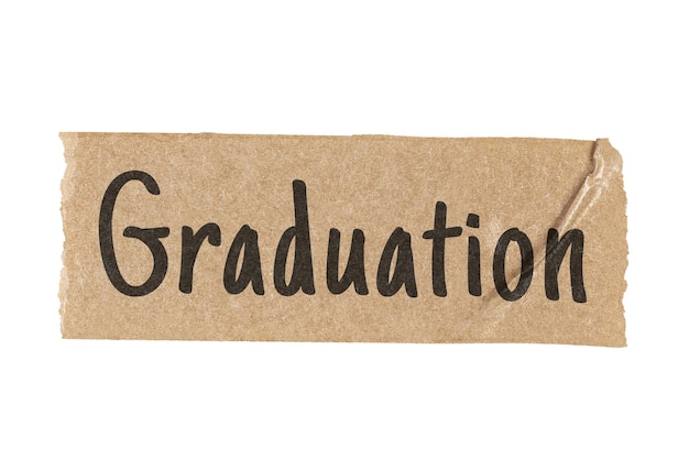 Graduación png tipografía pegatina de cinta washi fondo transparente