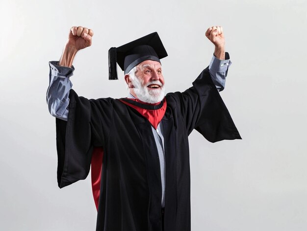 Foto el graduado feliz está sonriendo ai generative