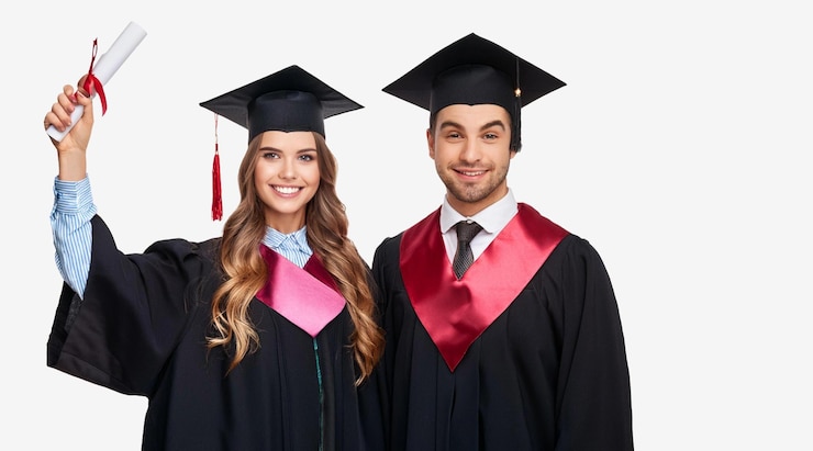 Foto un graduado con una gorra y una bata