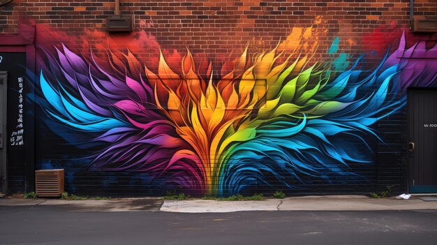 Graffiti arco iris oscuro