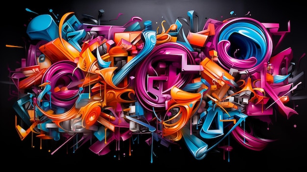 Graffiti dinámico y abstracto