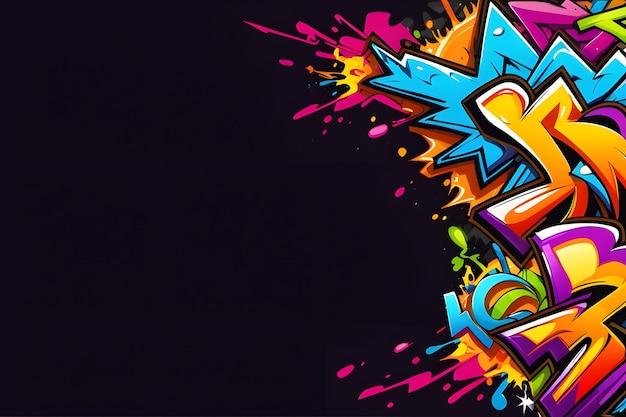 Graffiti Frame Background Graffiti Border GraffitiFrame Graffiti background Graffiti Art Graffiti Wallpaper AI Generative