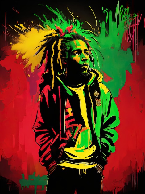 Graffiti Harmony Bob Marley x JeanMichel Basquiat x Futura 2000 (em inglês)