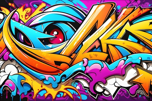 Graffiti Tapeten Graffiti Hintergrund Graffiti Muster Straßenkunst Hintergrund Graphiti Kunst Graffiti Design Graffiti Farbe KI Generative