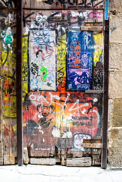 Graffiti en la vieja pared