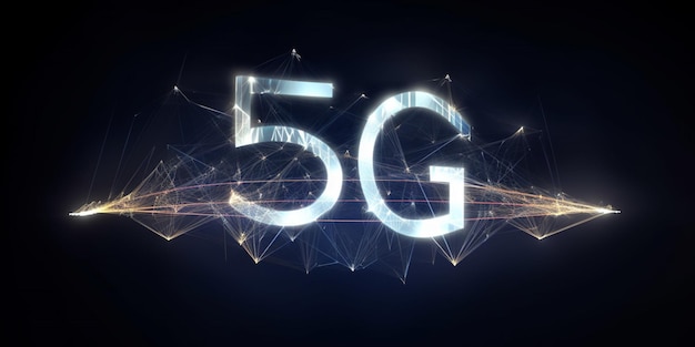 Un gráfico de 5g con la palabra 5g en letras blancas.