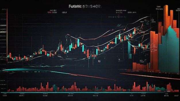 Gráfico de acciones futurista