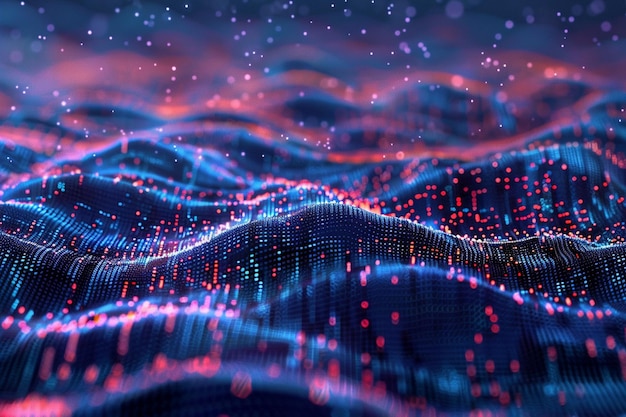 Gráfico de análisis de datos utilizando tecnología de inteligencia artificial percepción del crecimiento del negocio