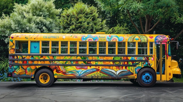 Gráfico de autobús escolar para niños