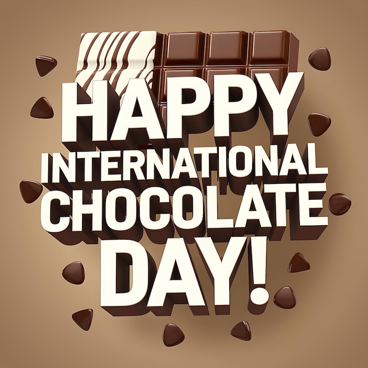 Foto gráfico de barras de chocolate en 3d para celebrar el día internacional del chocolate