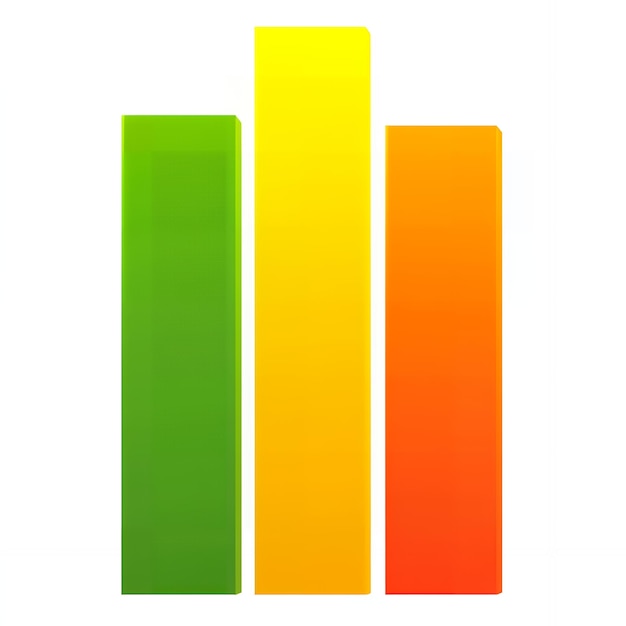 Gráfico de barras colorido que muestra la visualización de datos