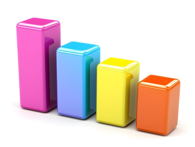 Gráfico de barras colorido que representa los datos en un formato visualmente atractivo
