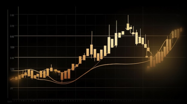 Un gráfico de barras con un gráfico de barras que muestra un gráfico de barras con un gráfico de barras dorado en el medio.