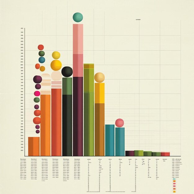 Gráfico de barras que compara los ingresos trimestrales a lo largo de los años