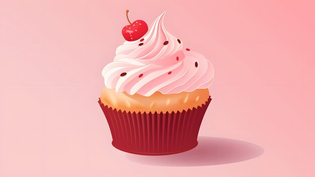 Gráfico brincalhão de um cupcake generativo ai