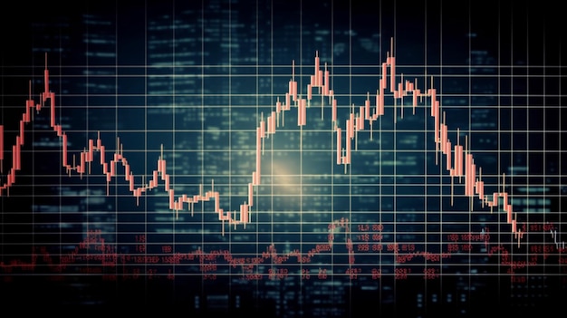 El gráfico de caída del mercado de valores cae bruscamente