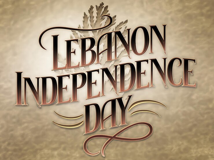 Foto gráfico de celebración del día de la independencia del líbano