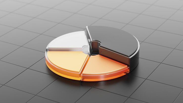 Foto gráfico circular de círculo de vidrio brillante en un tema de color naranja oscuro
