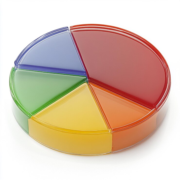 Foto un gráfico circular que muestra el desglose porcentual de los datos categóricos de una encuesta estadística