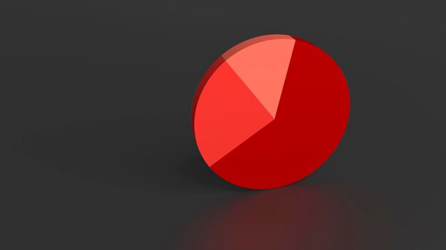 Gráfico circular de tres piezas en blanco sobre fondo oscuro