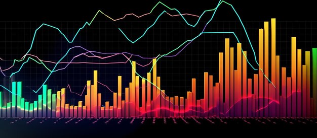 Gráfico del comercio de inversiones en el mercado de valores