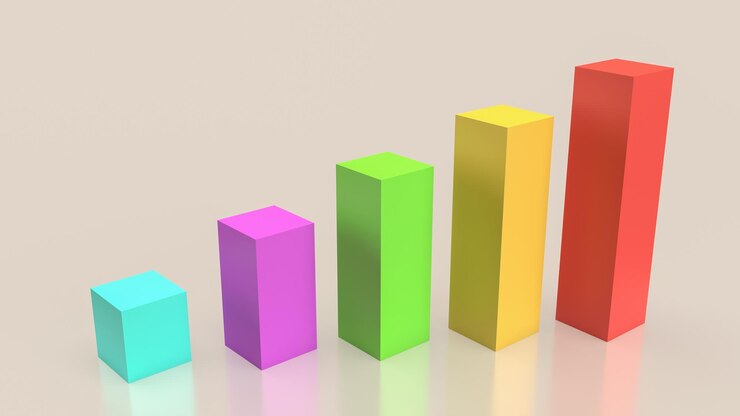 Foto el gráfico para el concepto de negocio 3d renderingxa