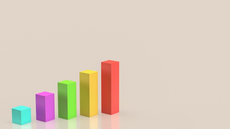 Foto el gráfico para el concepto de negocio 3d renderingxa