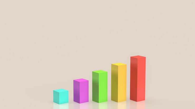 Foto el gráfico para el concepto de negocio 3d renderingxa