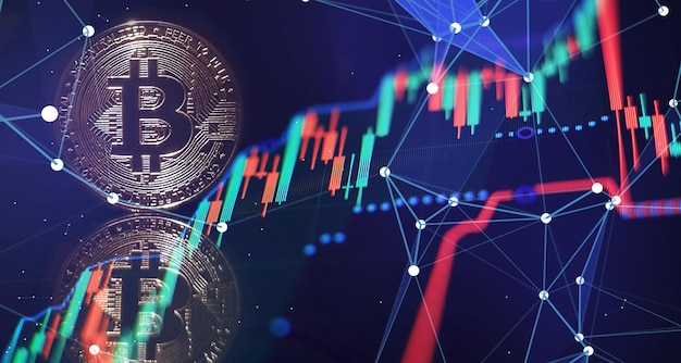 El gráfico de crecimiento de las acciones de Bitcoin muestra un fuerte aumento en el precio de Bitcoin Invertir en activos virtuales